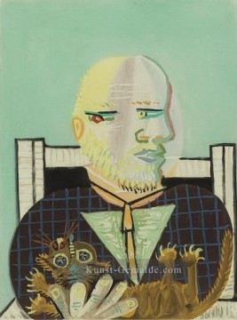 saturn devouring his son Ölbilder verkaufen - Vollard et son Chat 1960 kubistisch